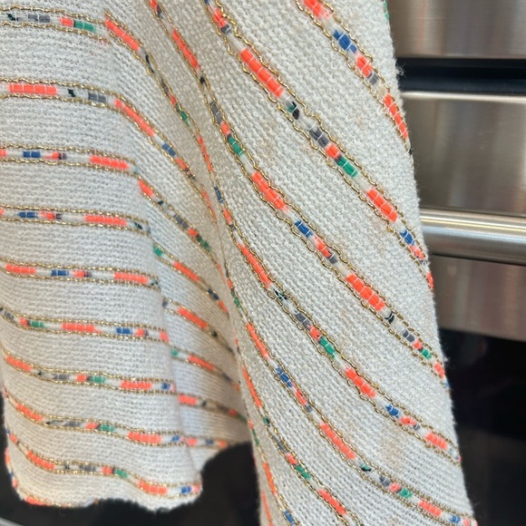 Maeve Cream and Neon colored skirt, size 6 (has hole/stains/snags) - Picture 8 of 9